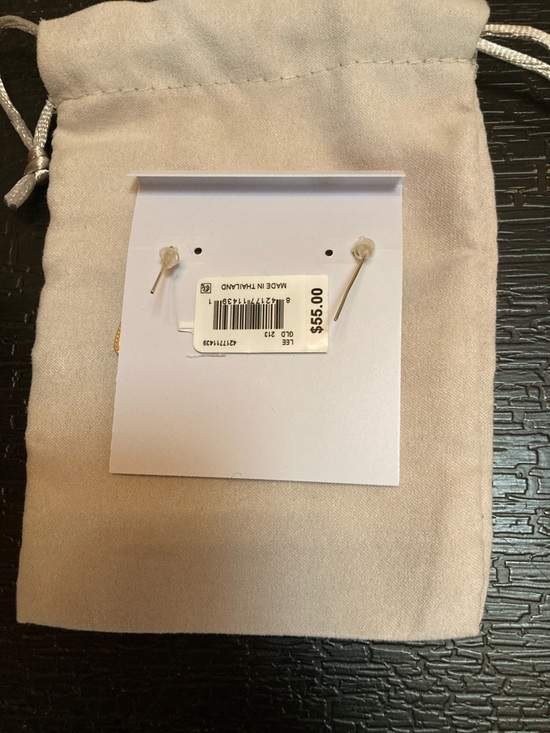 Kendra Scott Lee Gold Drop Earrings with Gray Faceted Stones - Picture 10 of 10